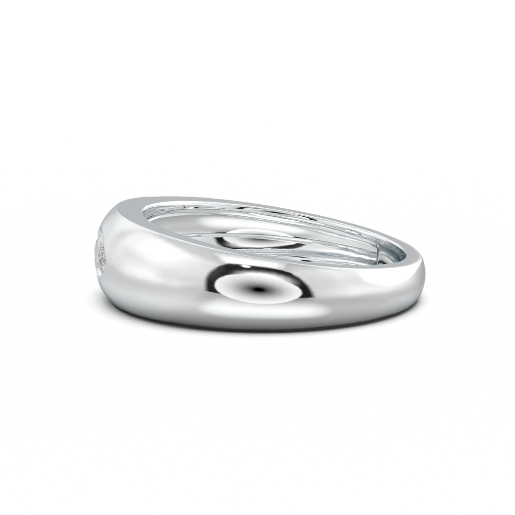 Flush-Set Marquise Men's Band