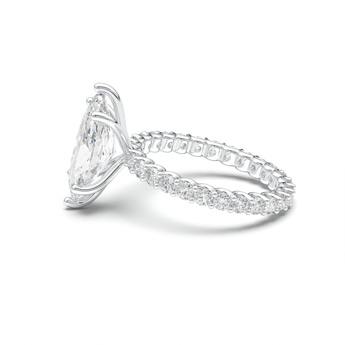 Marquise Pavé Engagement Ring