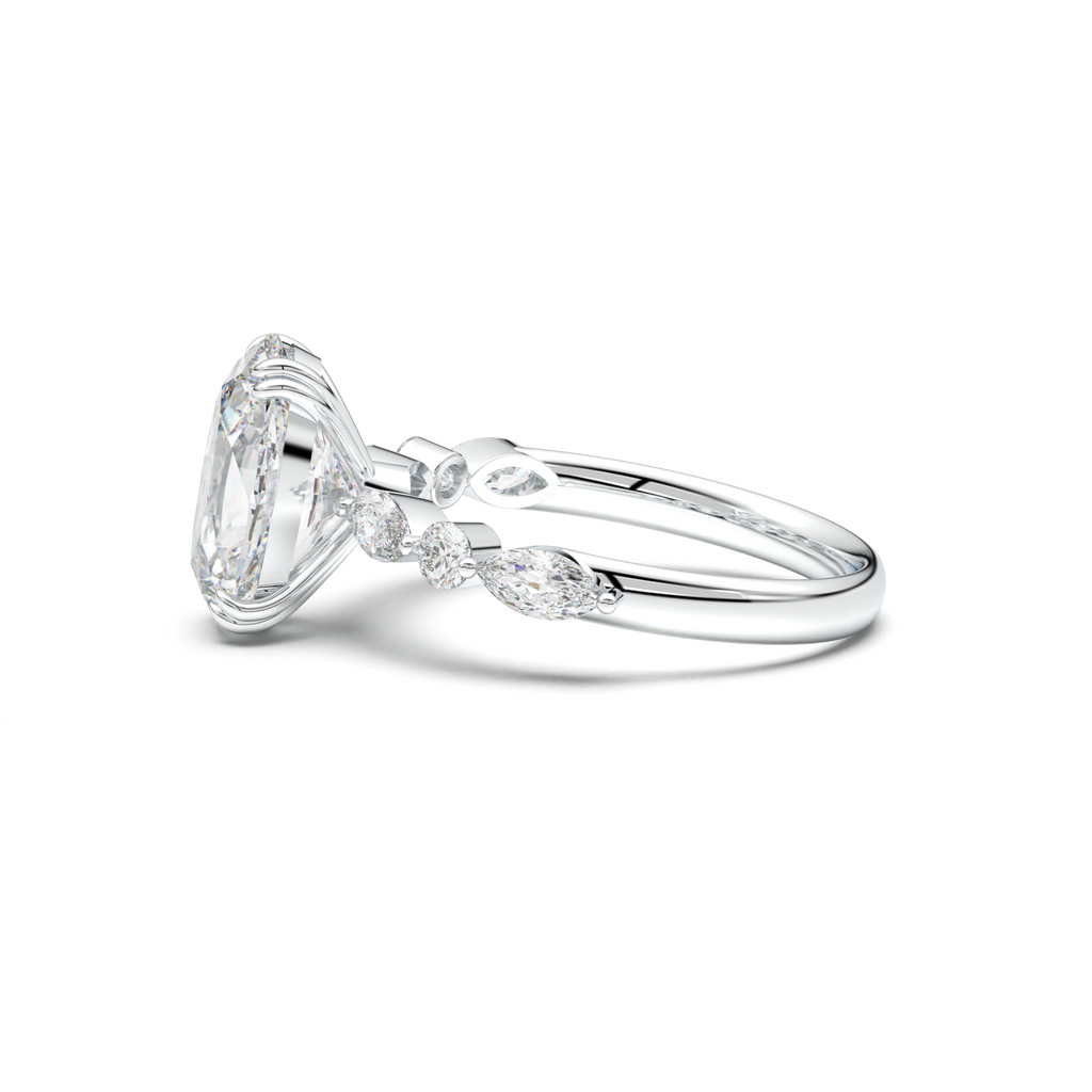 Oval Mixed-Shape Engagement Ring