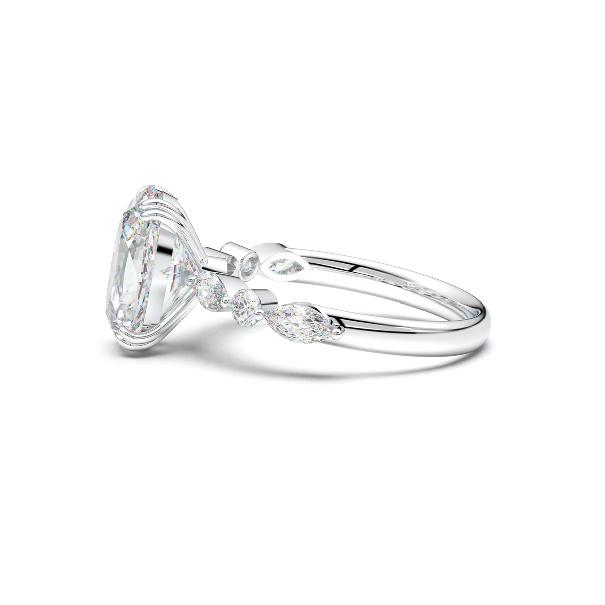 Oval Mixed-Shape Engagement Ring