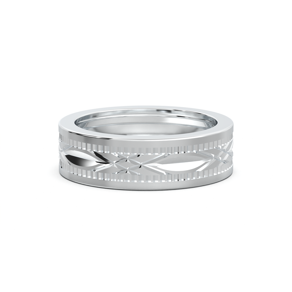 Engraved Geometric Men's Band