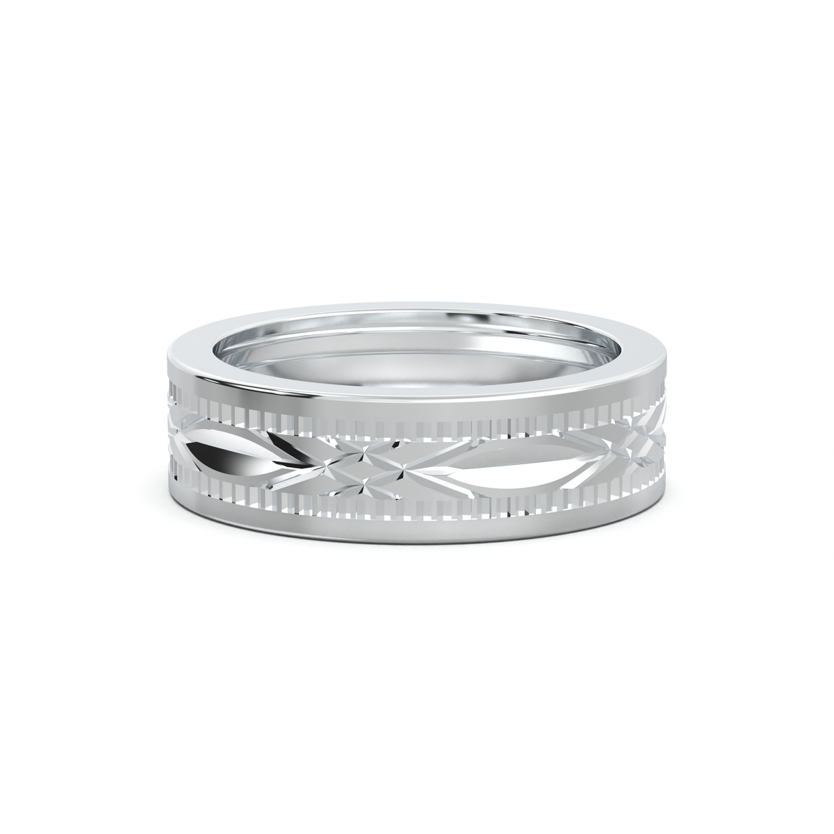Engraved Geometric Men's Band