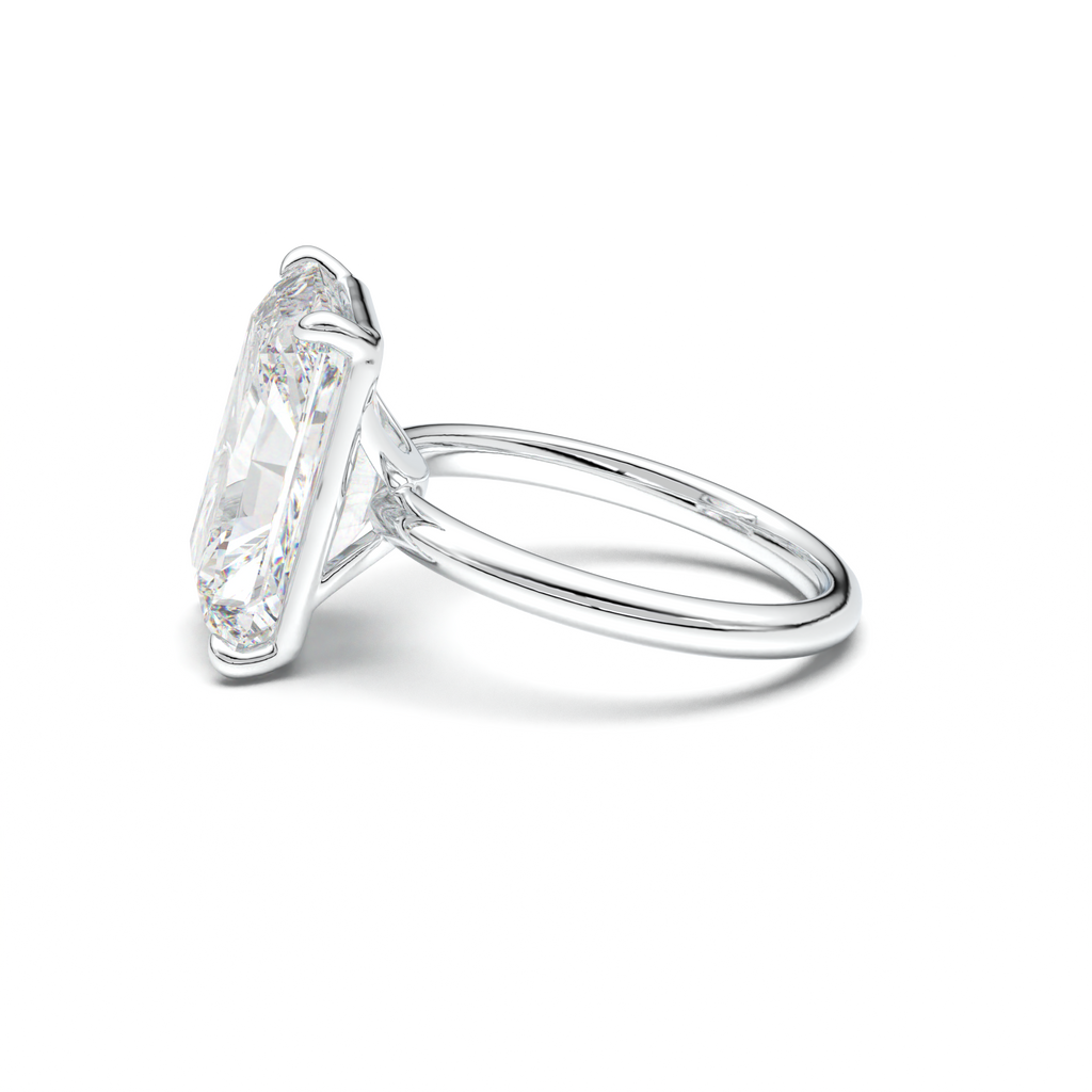 Radiant Solitaire Horseshoe Setting Engagement Ring