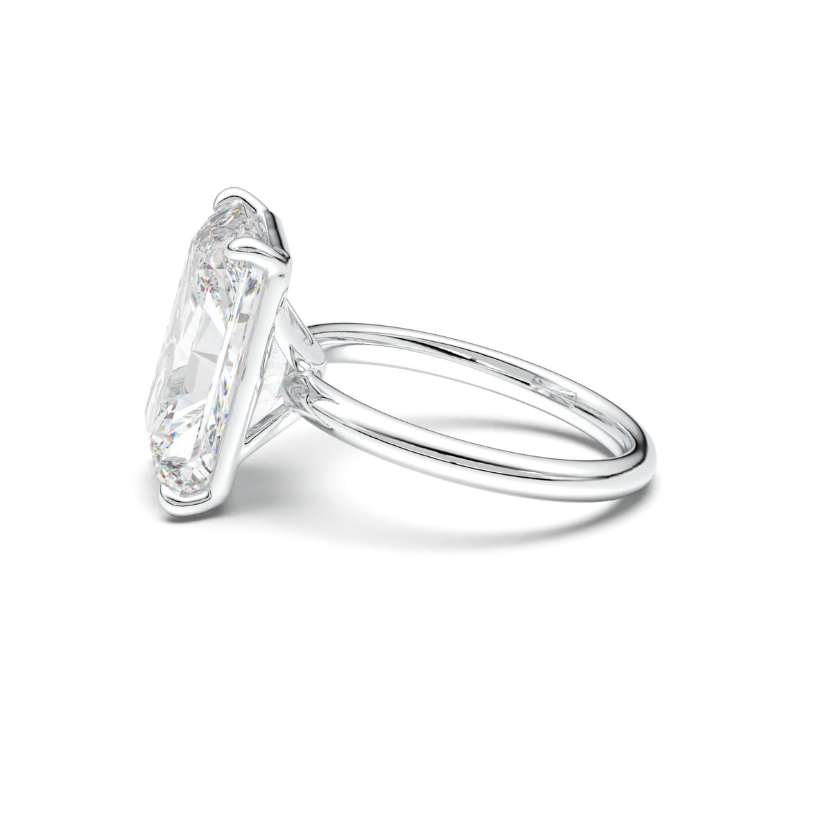 Radiant Solitaire Horseshoe Setting Engagement Ring
