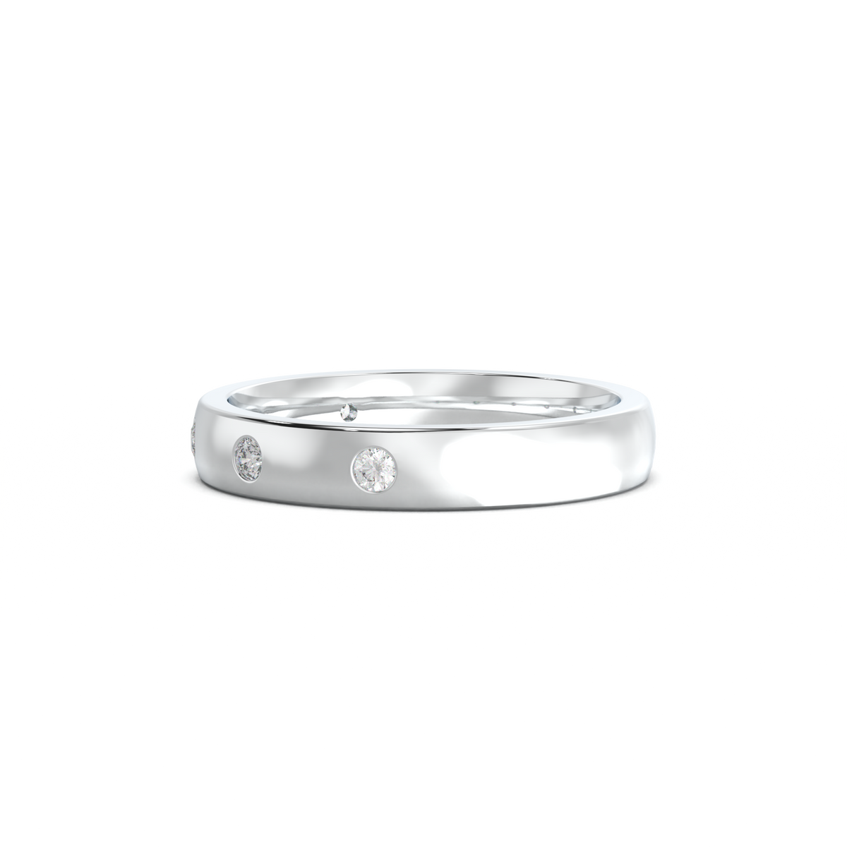 Five-Diamond Flush-Set Men's Band