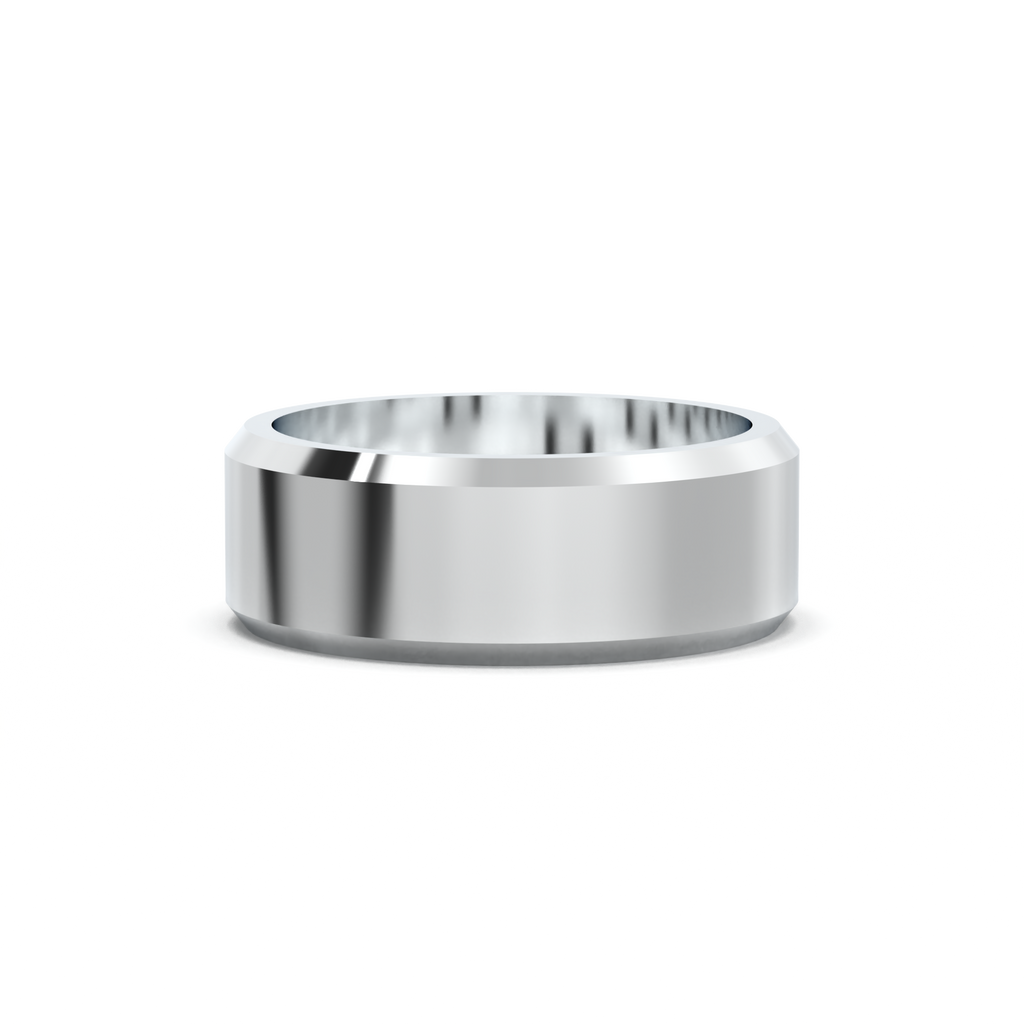 Wide Beveled Men's Band