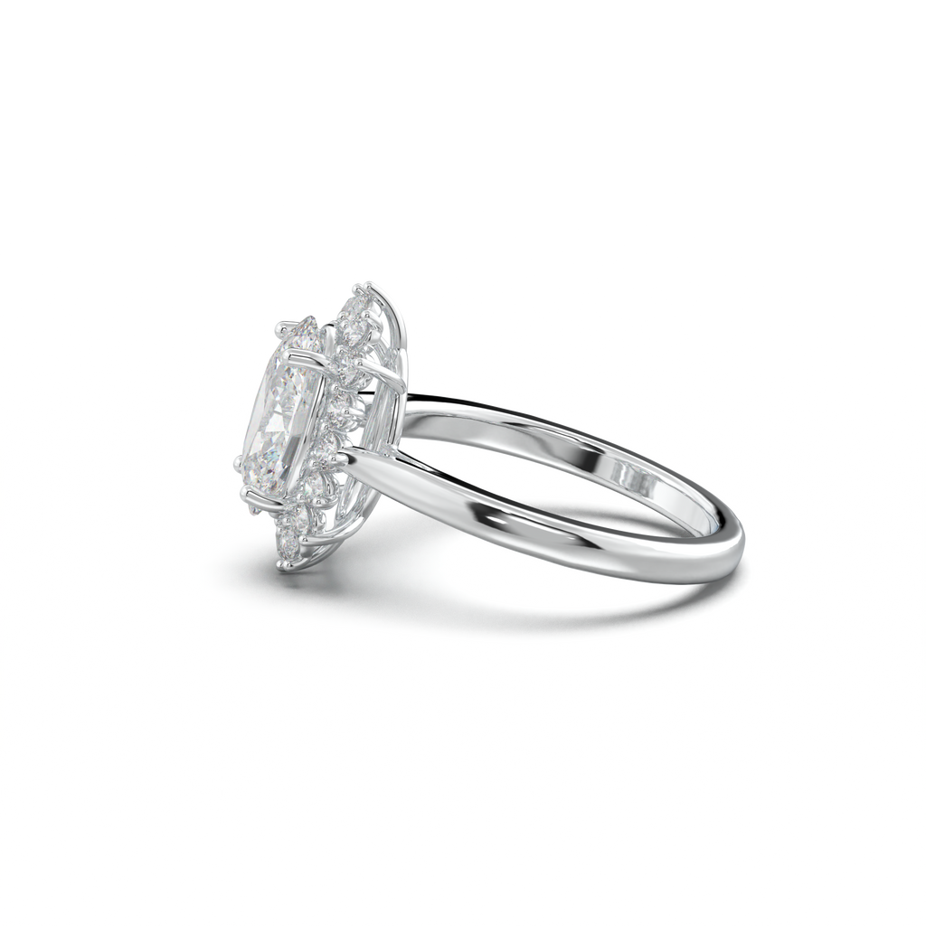 Oval Halo Engagement Ring