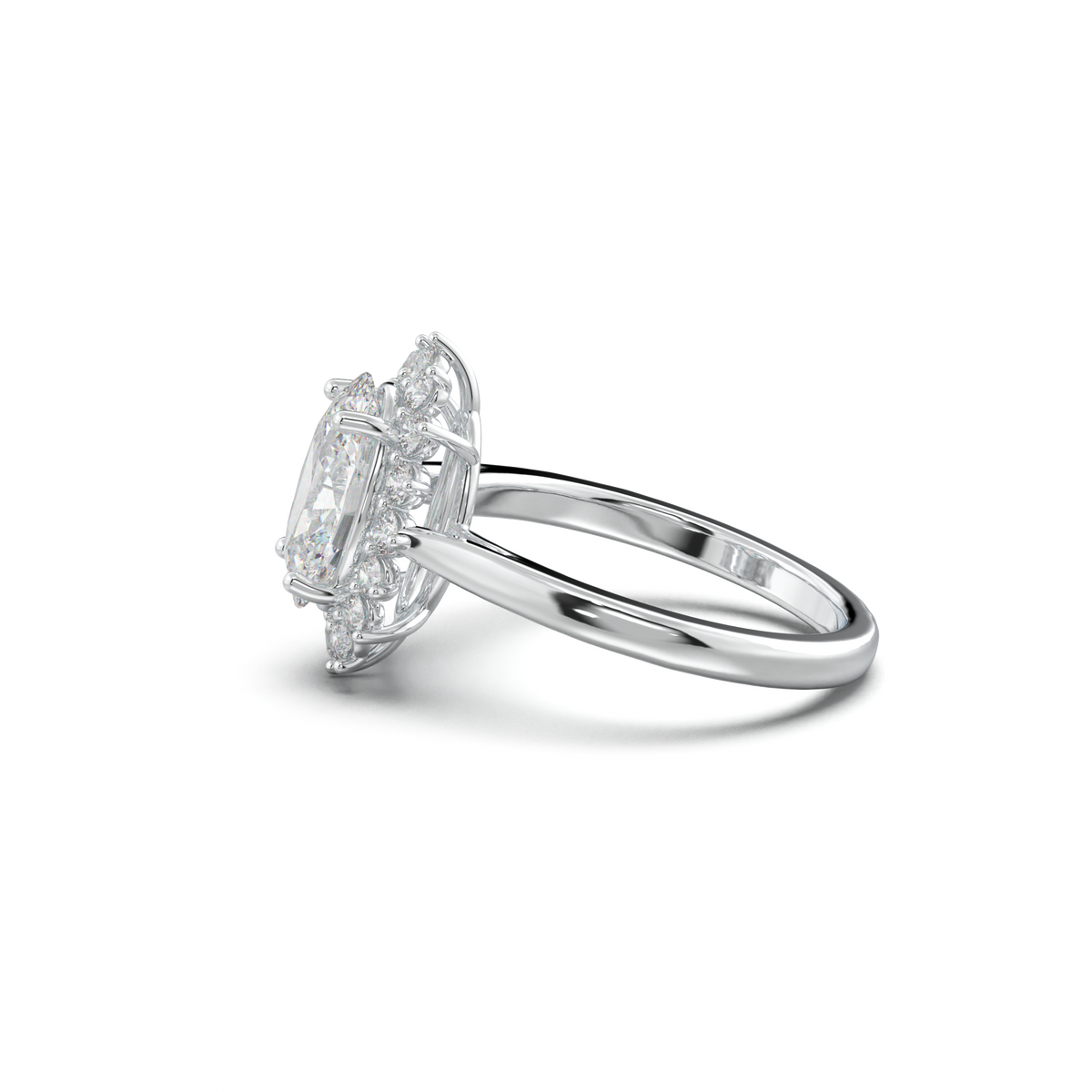Oval Halo Engagement Ring