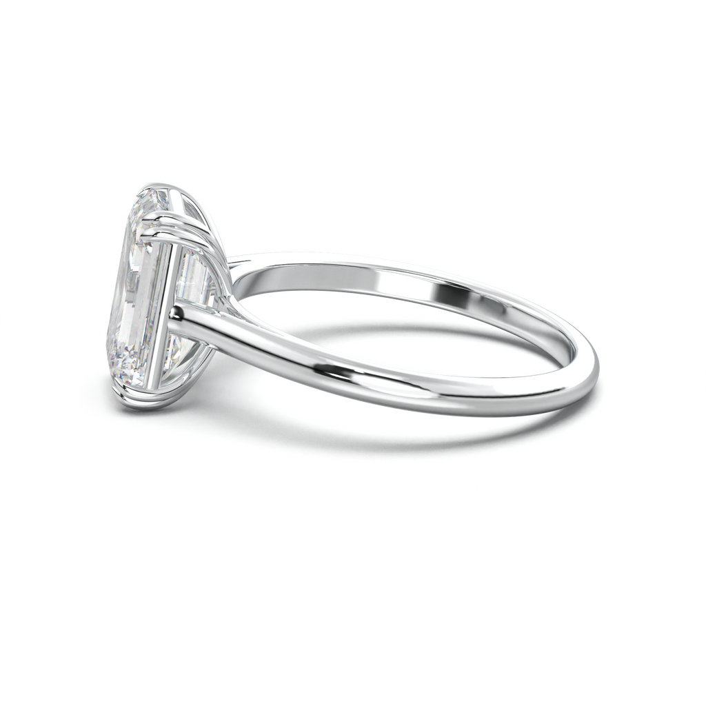 Emerald Solitaire Engagement Ring