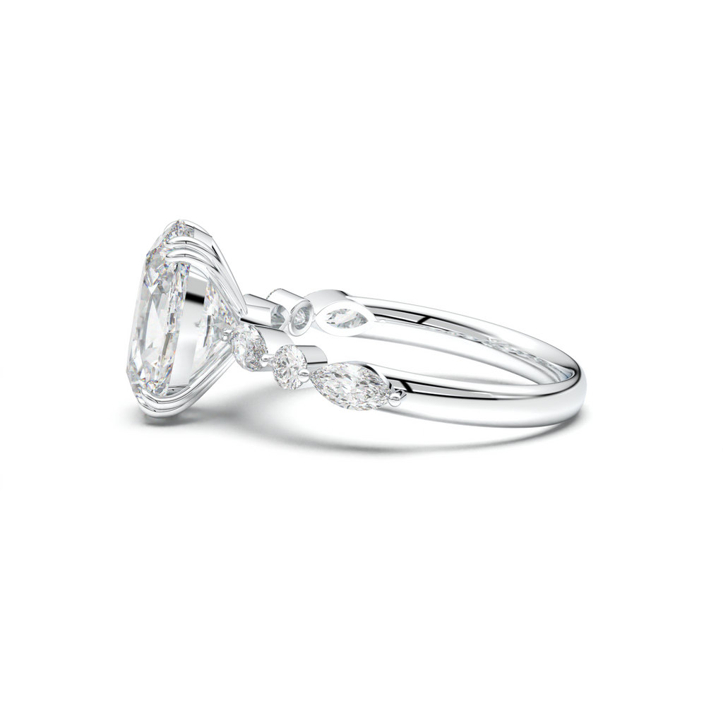 Oval Mixed-Shape Engagement Ring