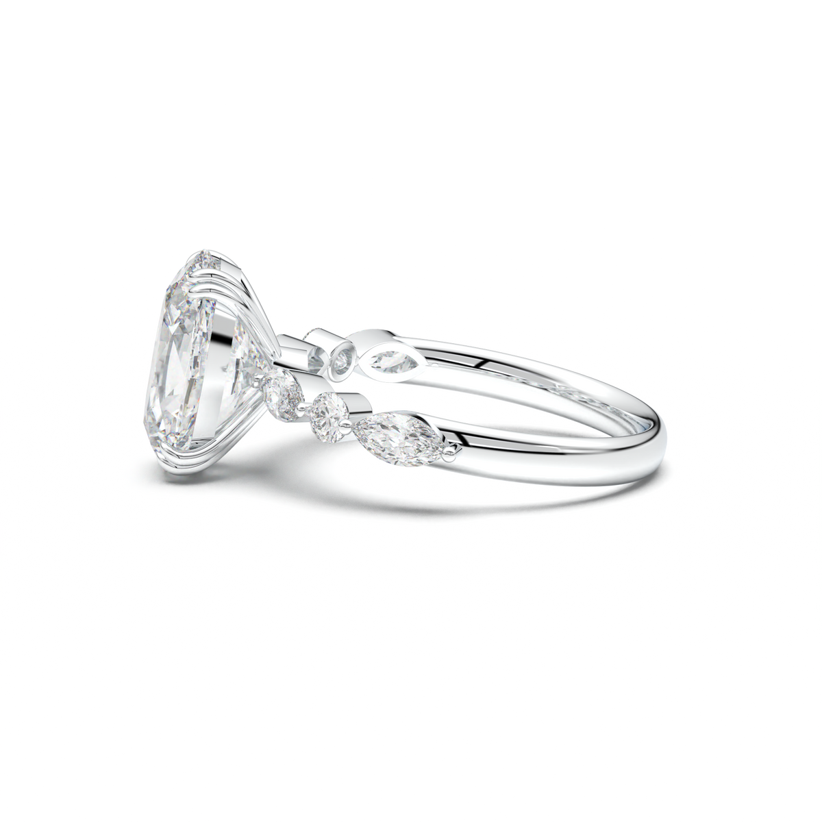 Oval Mixed-Shape Engagement Ring