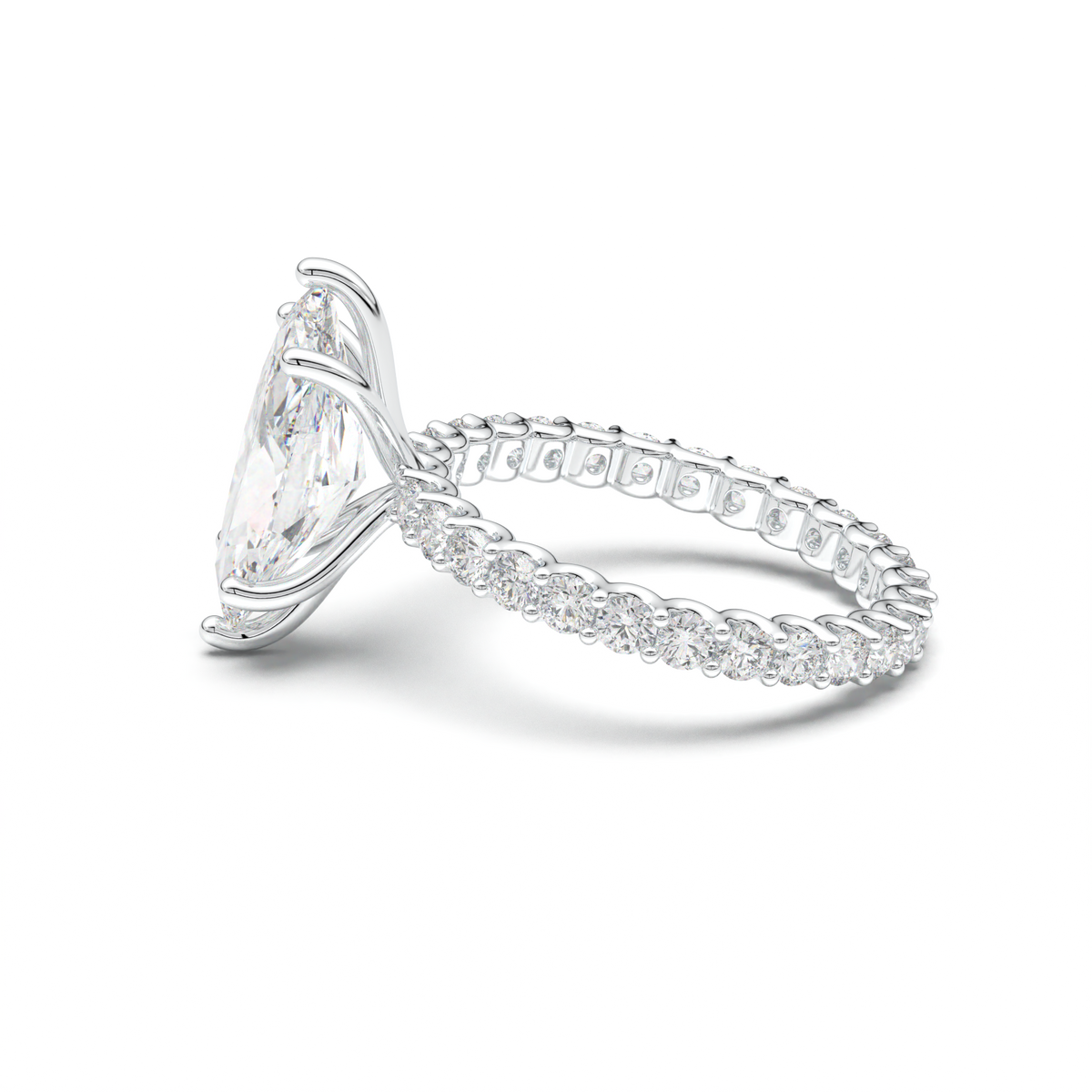 Marquise Pavé Engagement Ring