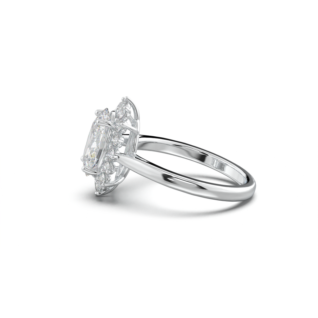 Oval Halo Engagement Ring