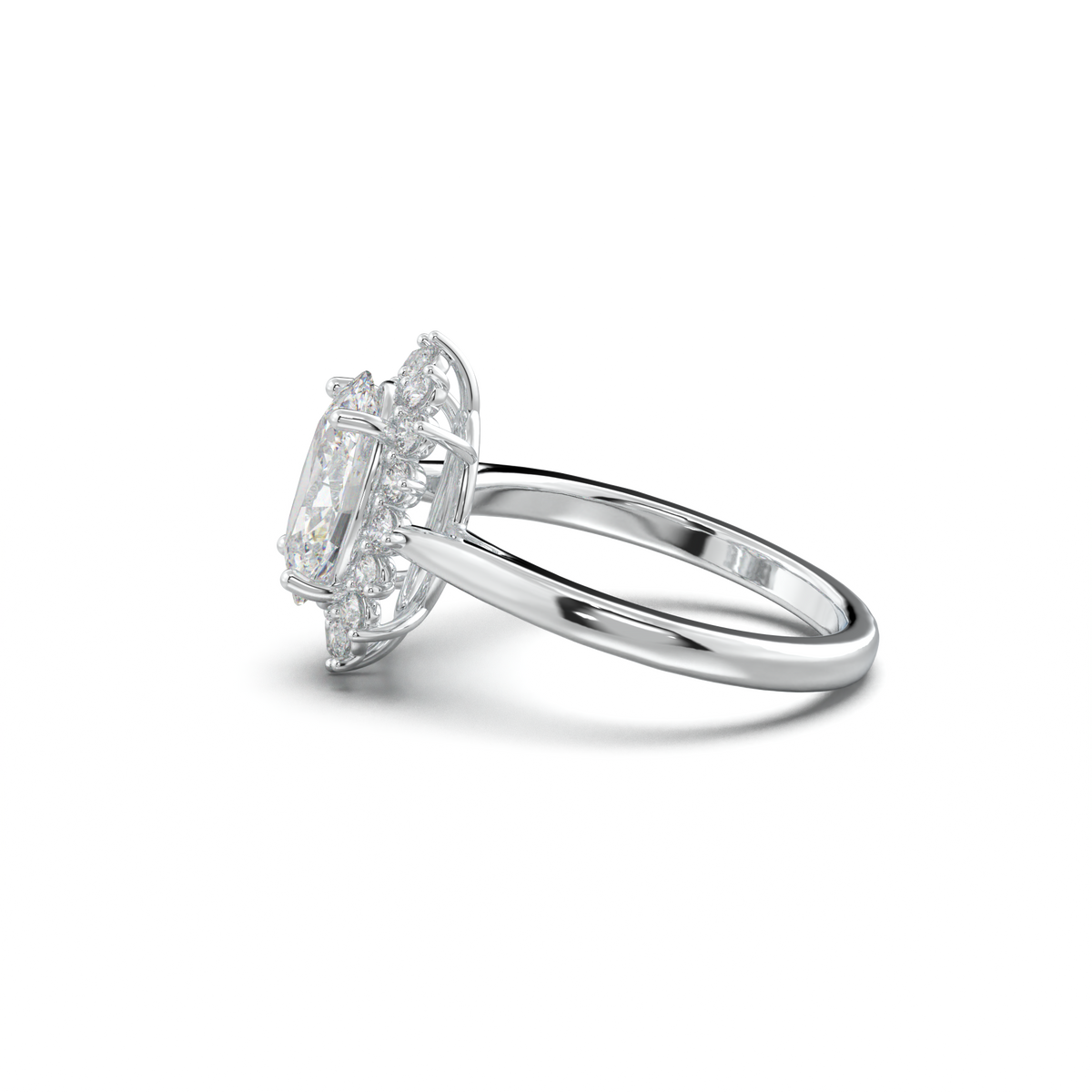 Oval Halo Engagement Ring