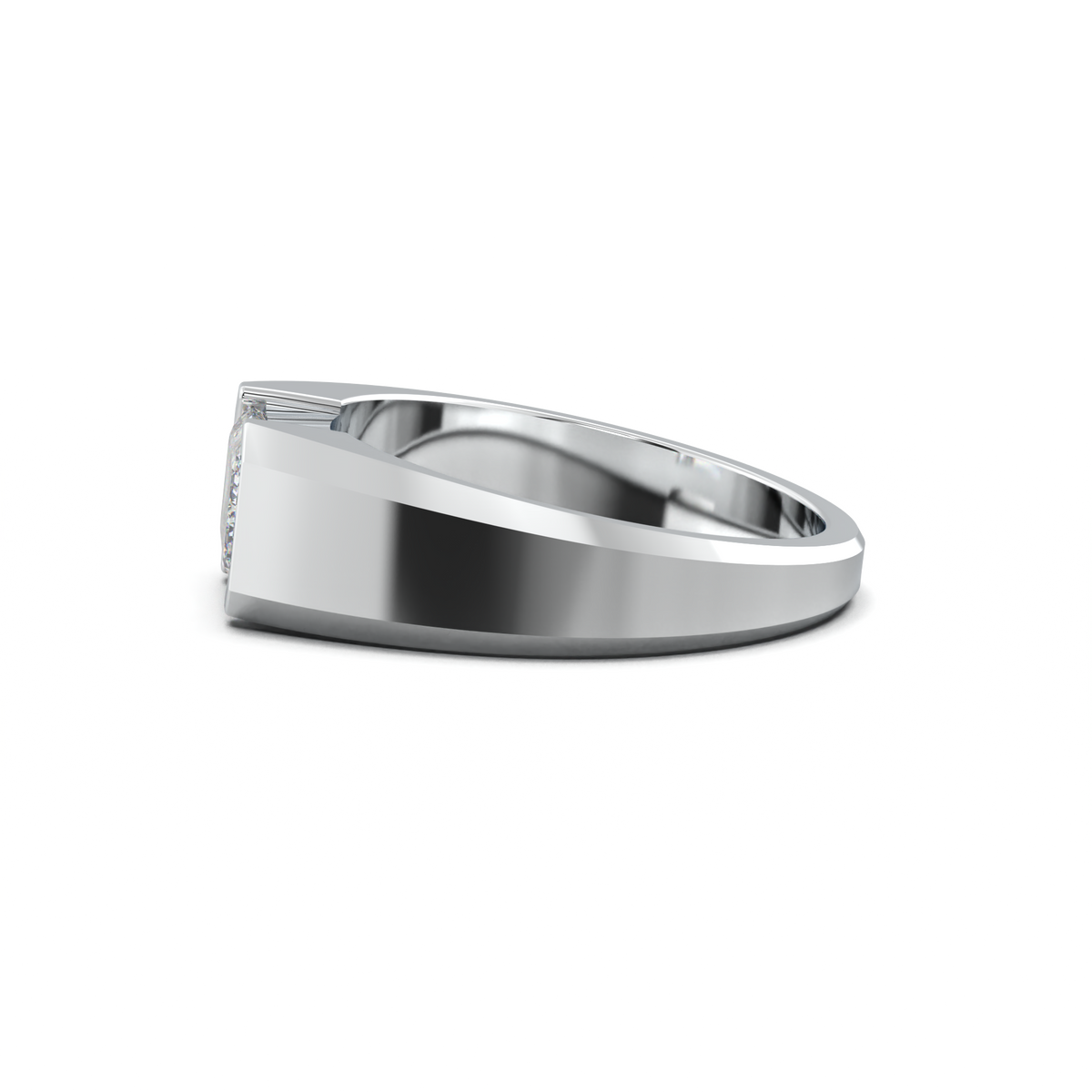 East-West Emerald Men's Ring