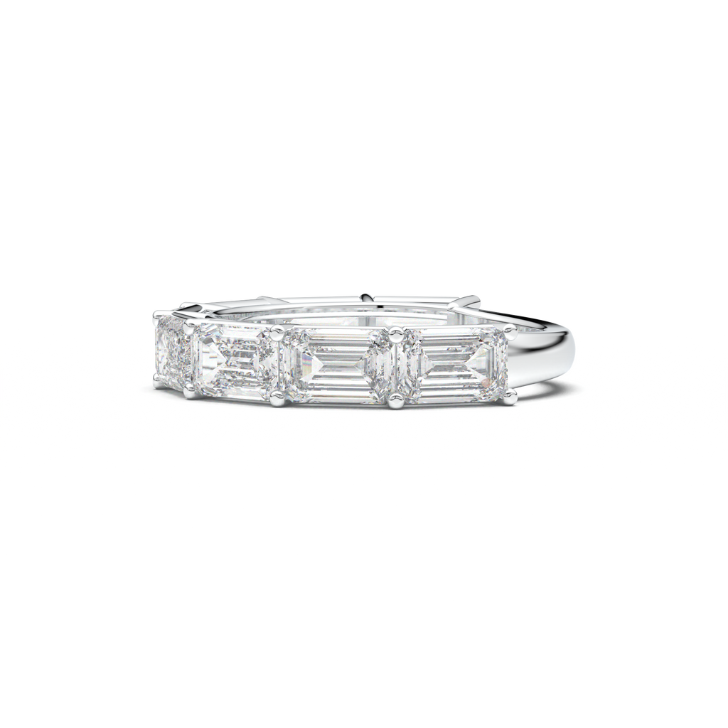 Emerald-Cut Six-Stone Wedding Band