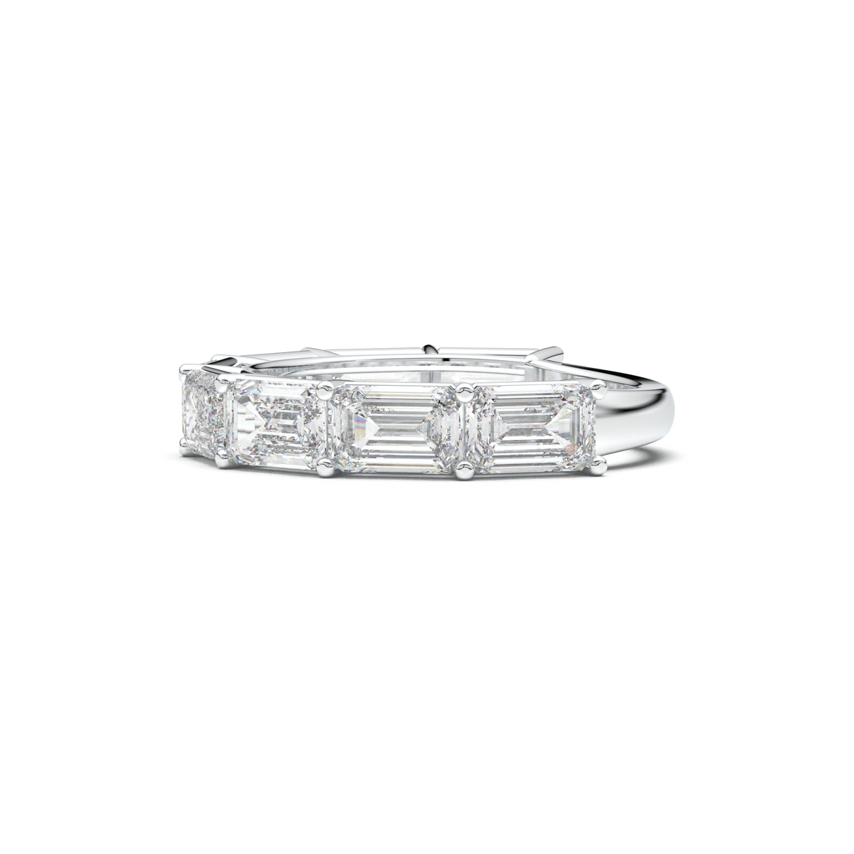 Emerald-Cut Six-Stone Wedding Band