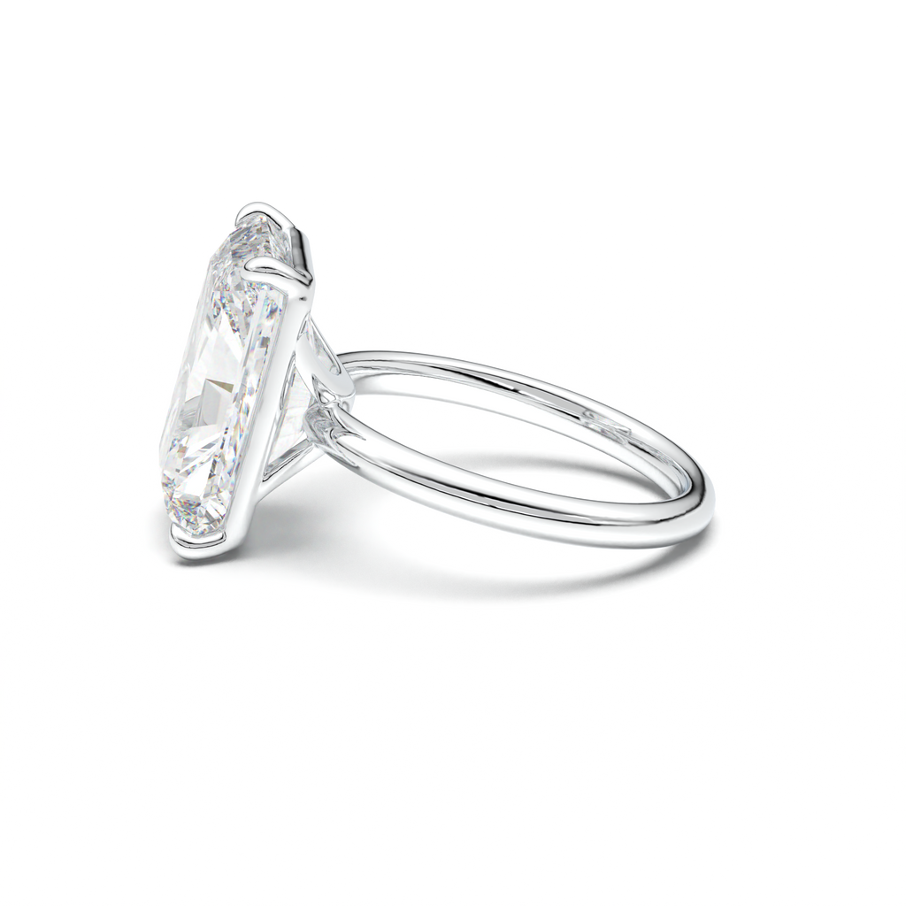 Radiant Solitaire Horseshoe Setting Engagement Ring