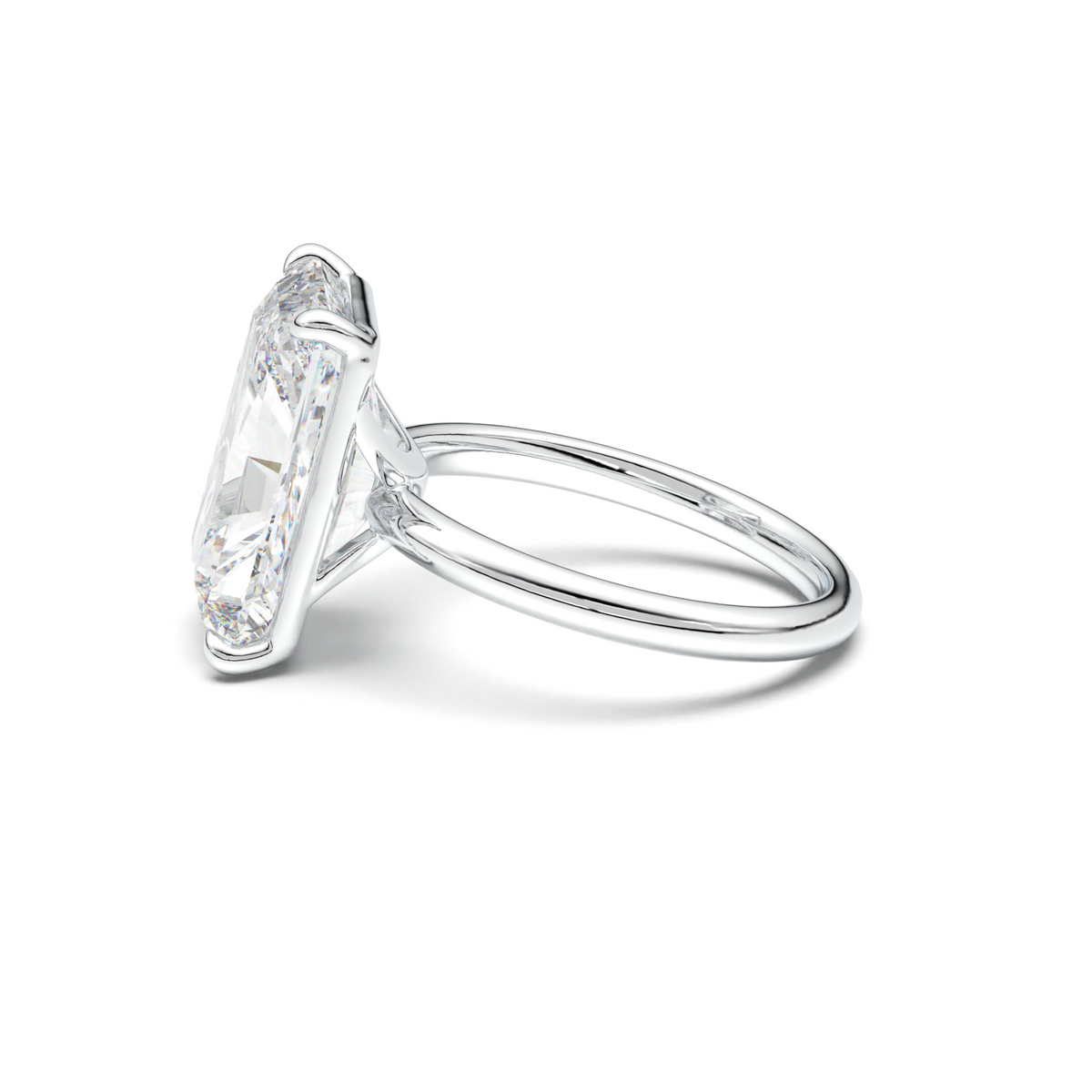 Radiant Solitaire Horseshoe Setting Engagement Ring