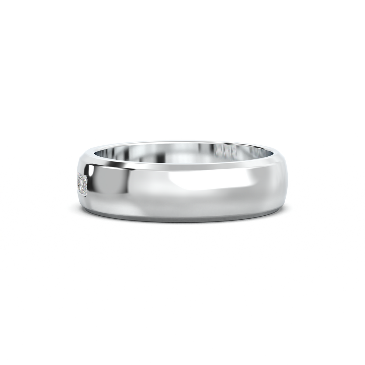 Three-Emerald Inlay Men's Band
