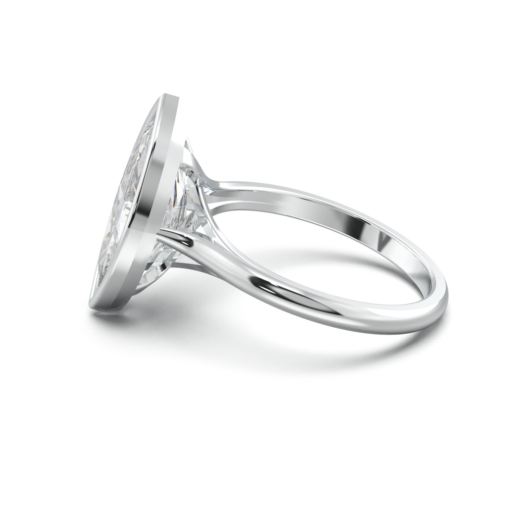 Marquise Bezel Solitaire Engagement Ring