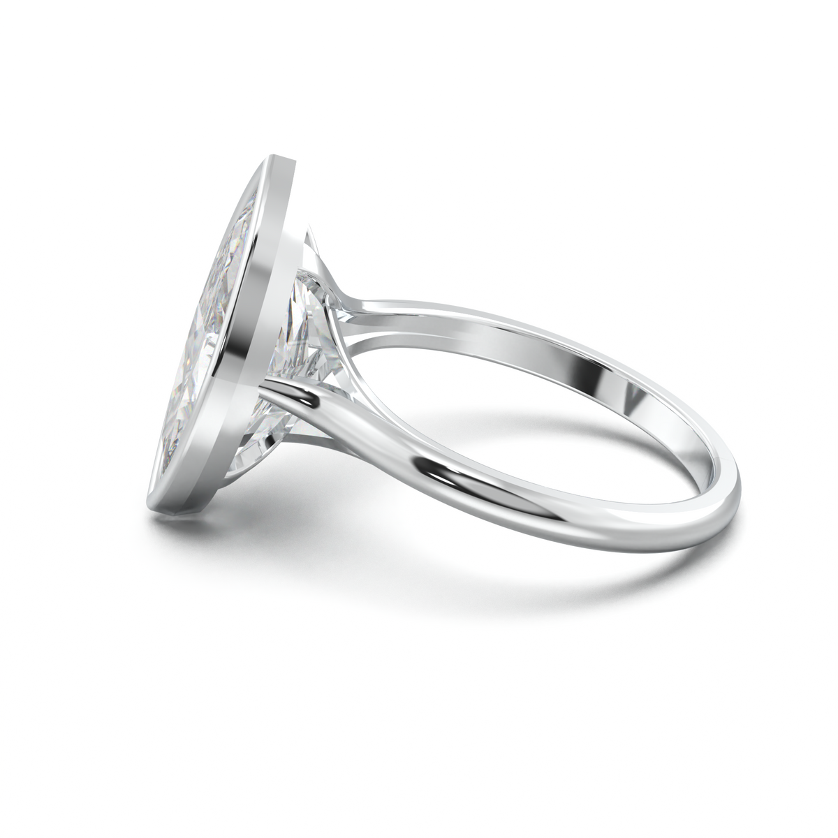 Marquise Bezel Solitaire Engagement Ring