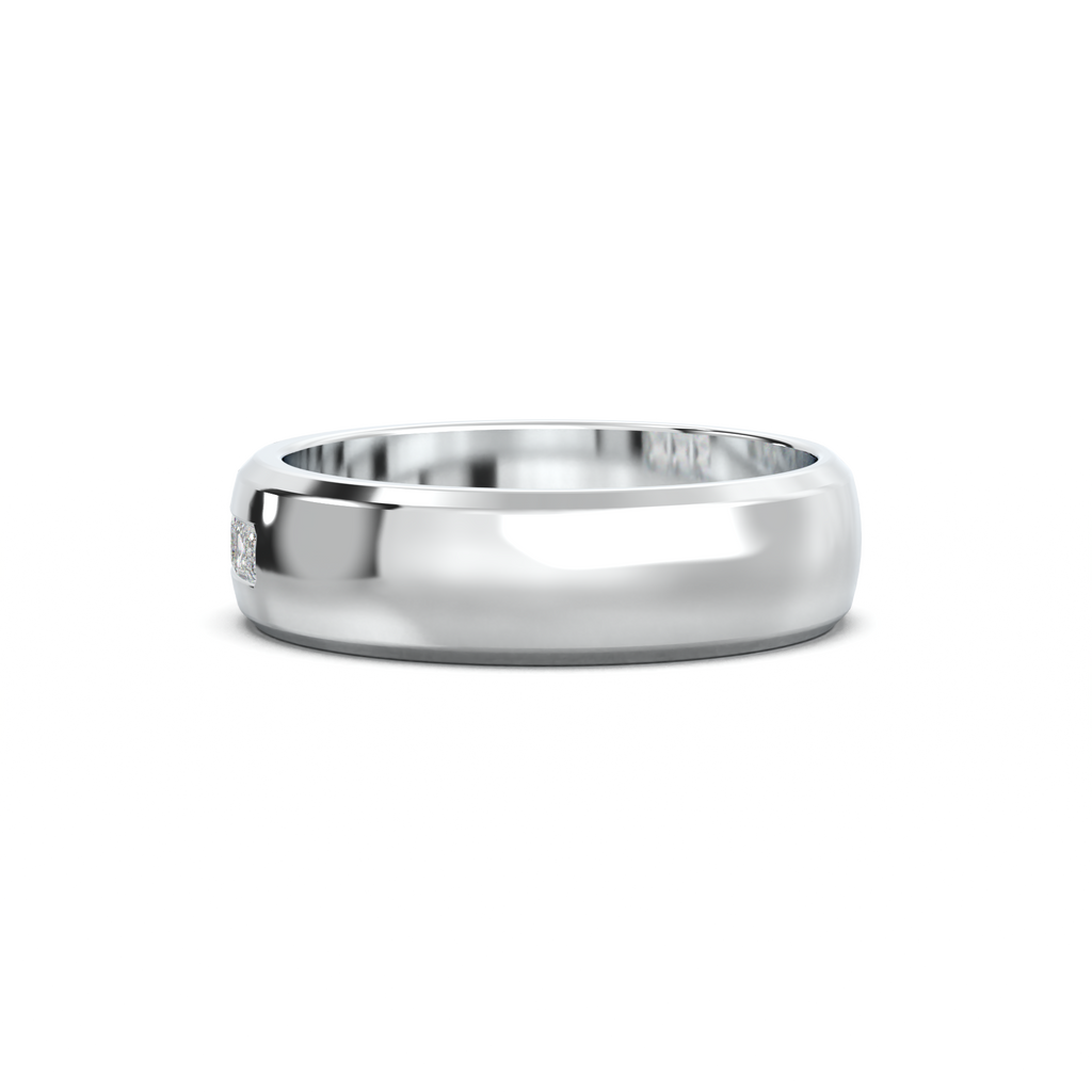 Three-Emerald Inlay Men's Band