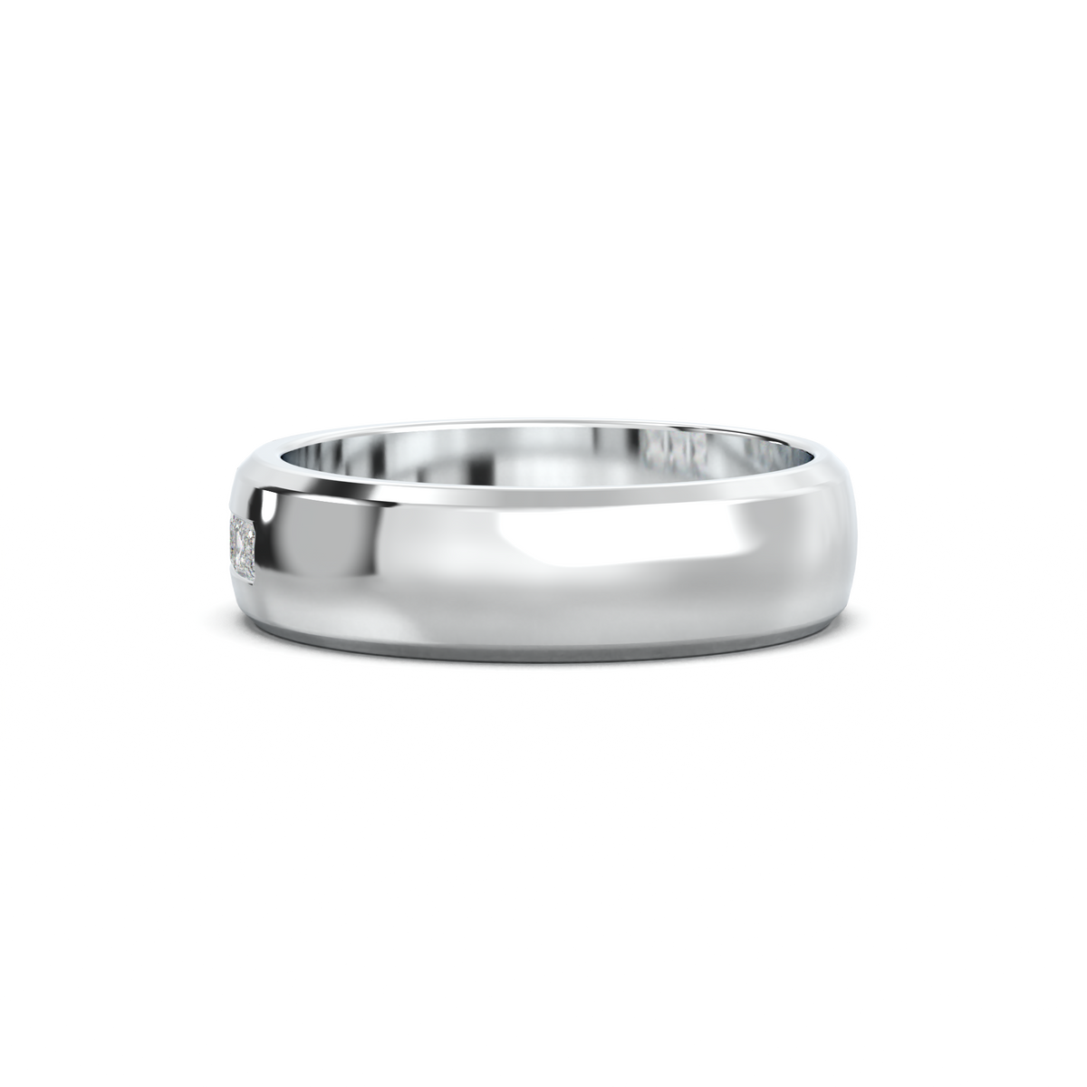 Three-Emerald Inlay Men's Band