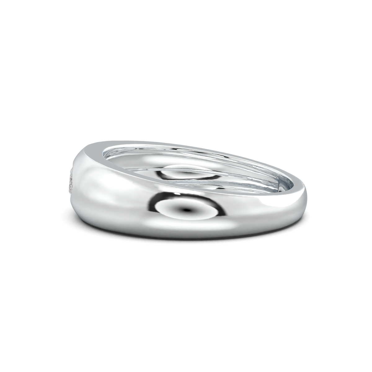 Flush-Set Marquise Men's Band
