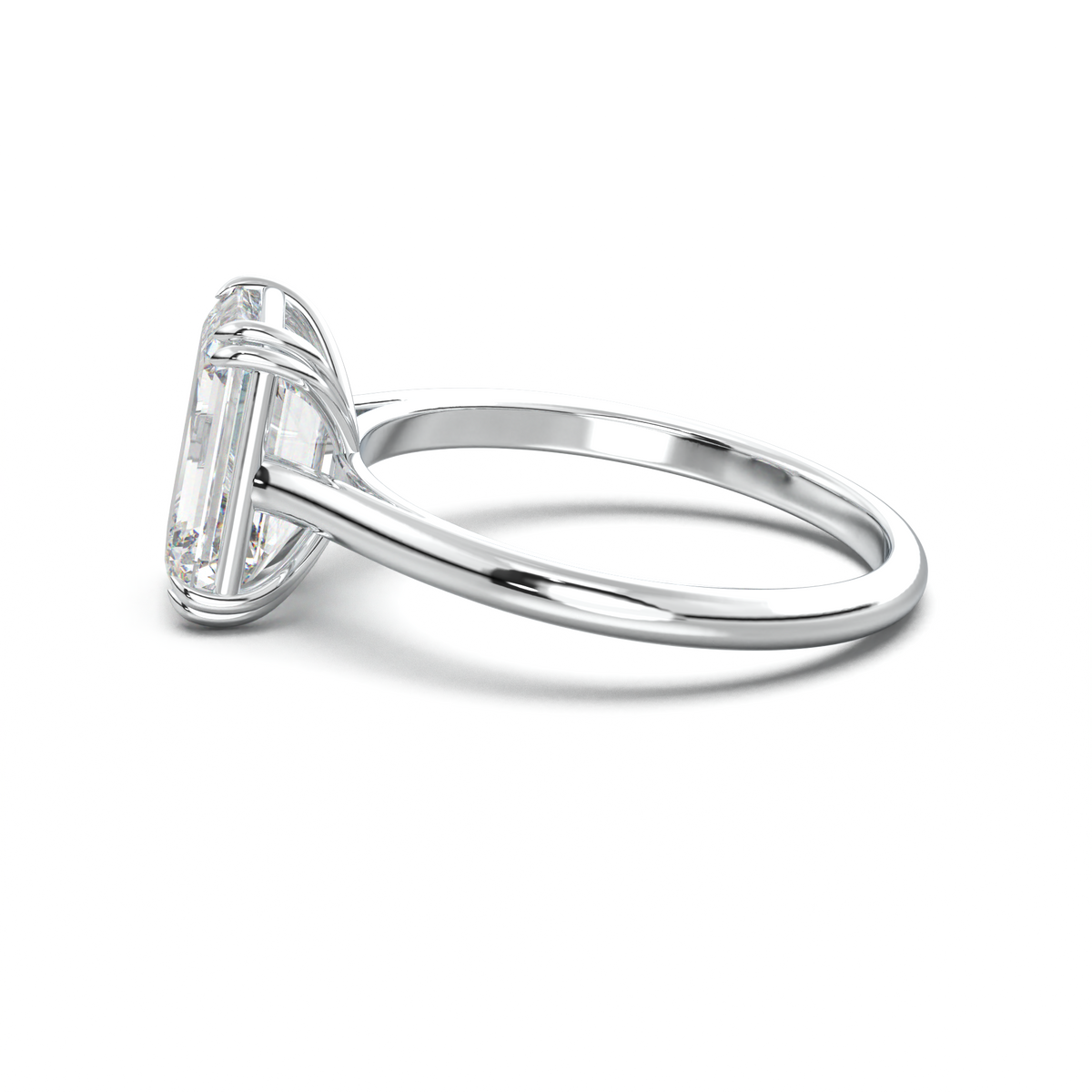 Emerald Solitaire Engagement Ring
