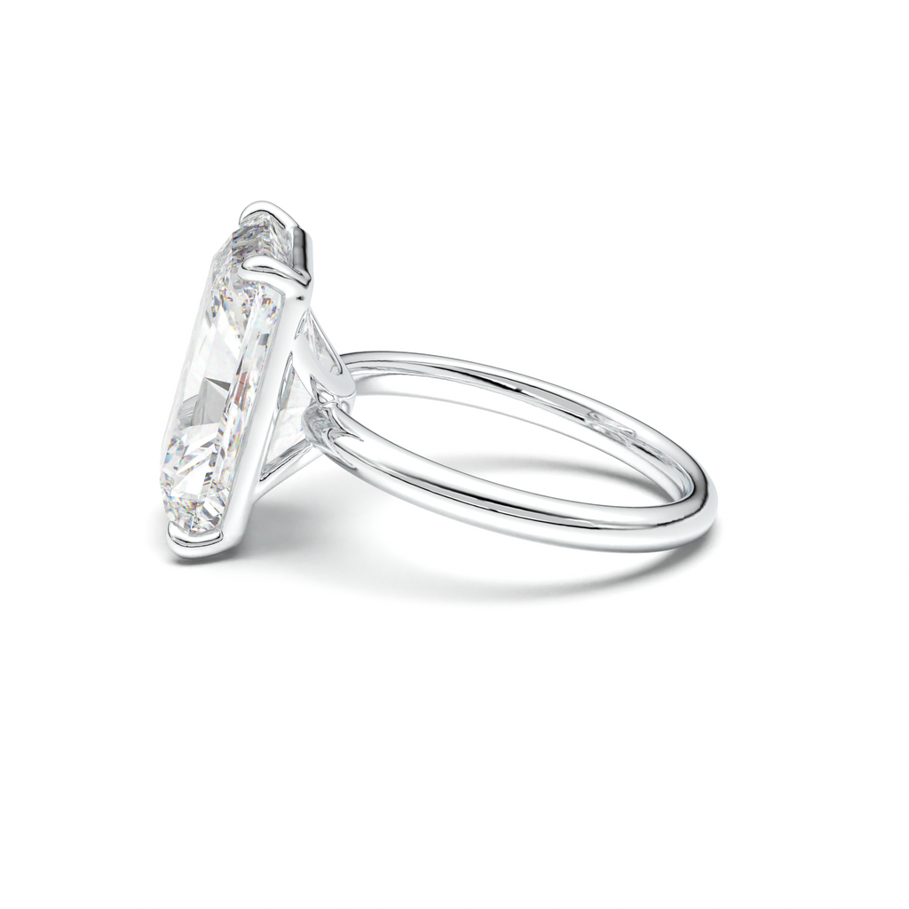 Radiant Solitaire Horseshoe Setting Engagement Ring