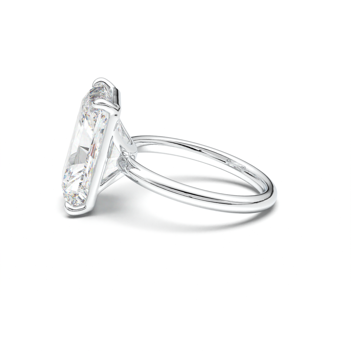 Radiant Solitaire Horseshoe Setting Engagement Ring