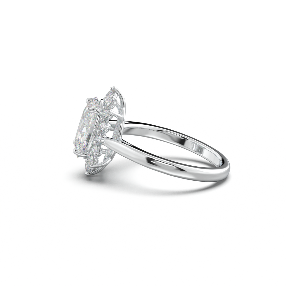 Oval Halo Engagement Ring