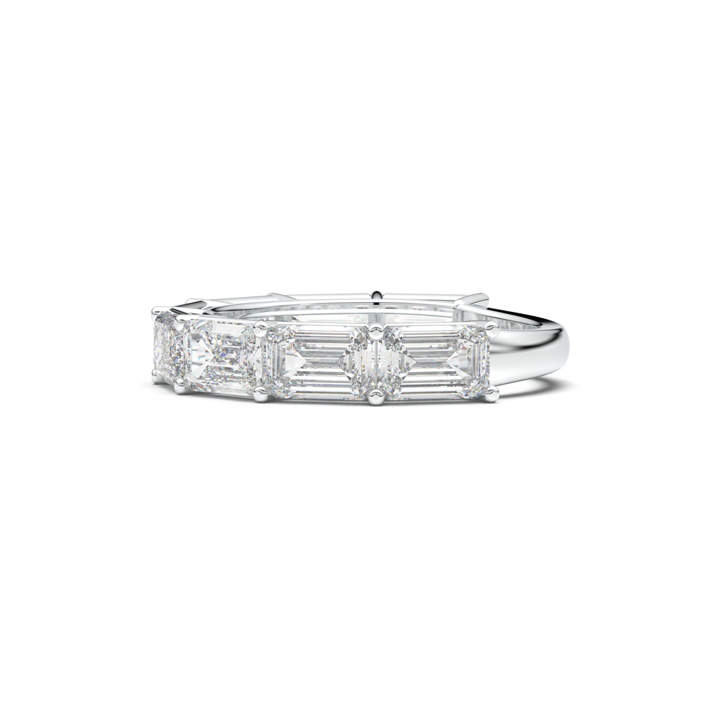 Emerald-Cut Six-Stone Wedding Band