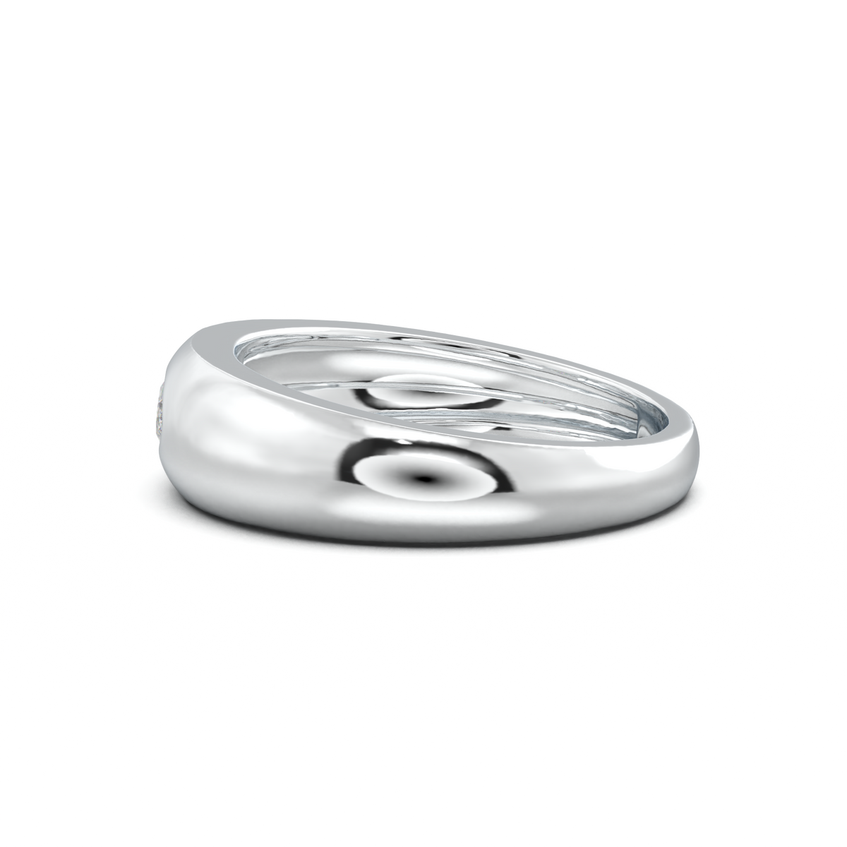 Flush-Set Marquise Men's Band