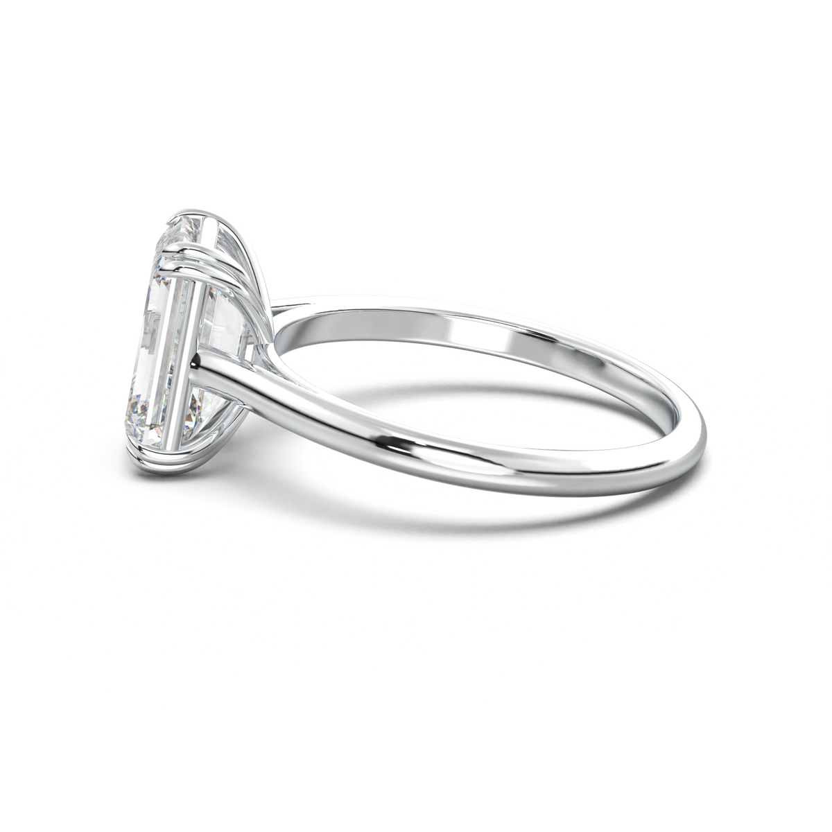 Emerald Solitaire Engagement Ring