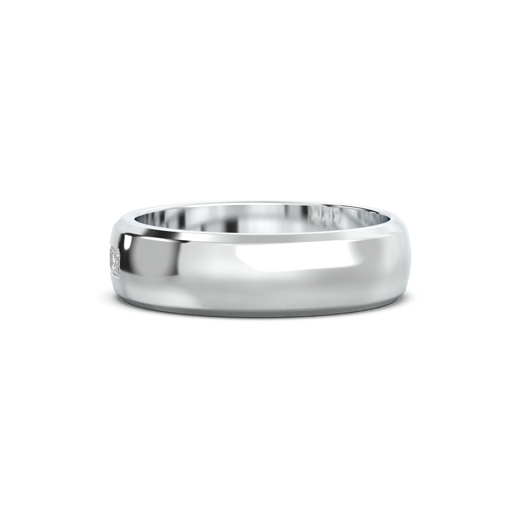 Three-Emerald Inlay Men's Band