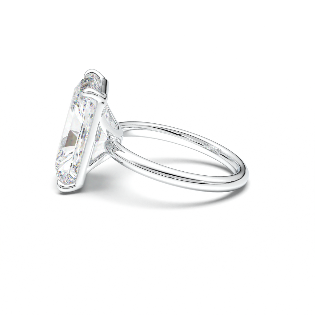 Radiant Solitaire Horseshoe Setting Engagement Ring