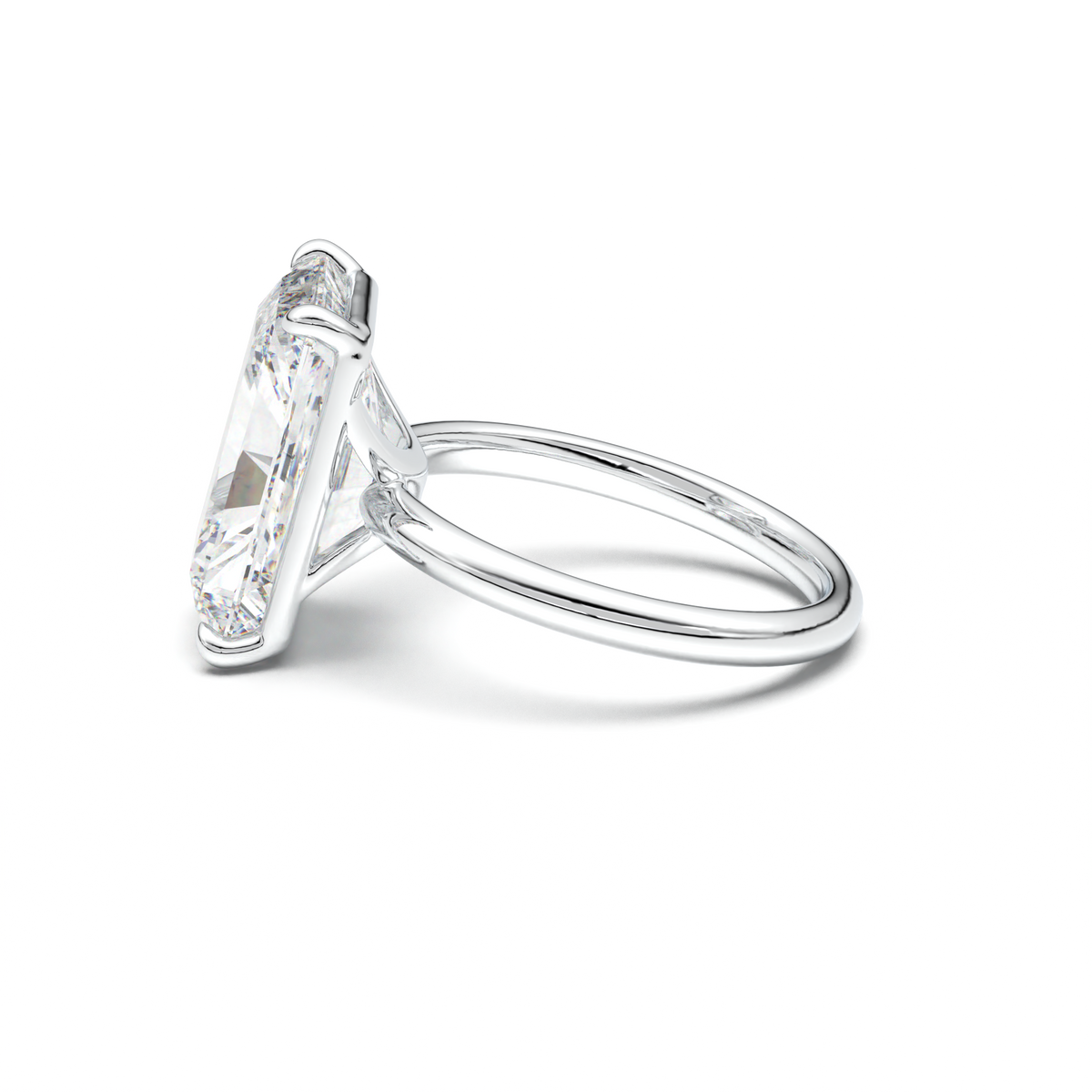 Radiant Solitaire Horseshoe Setting Engagement Ring
