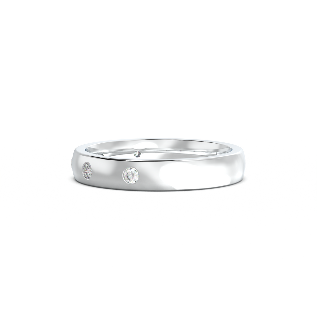 Five-Diamond Flush-Set Men's Band