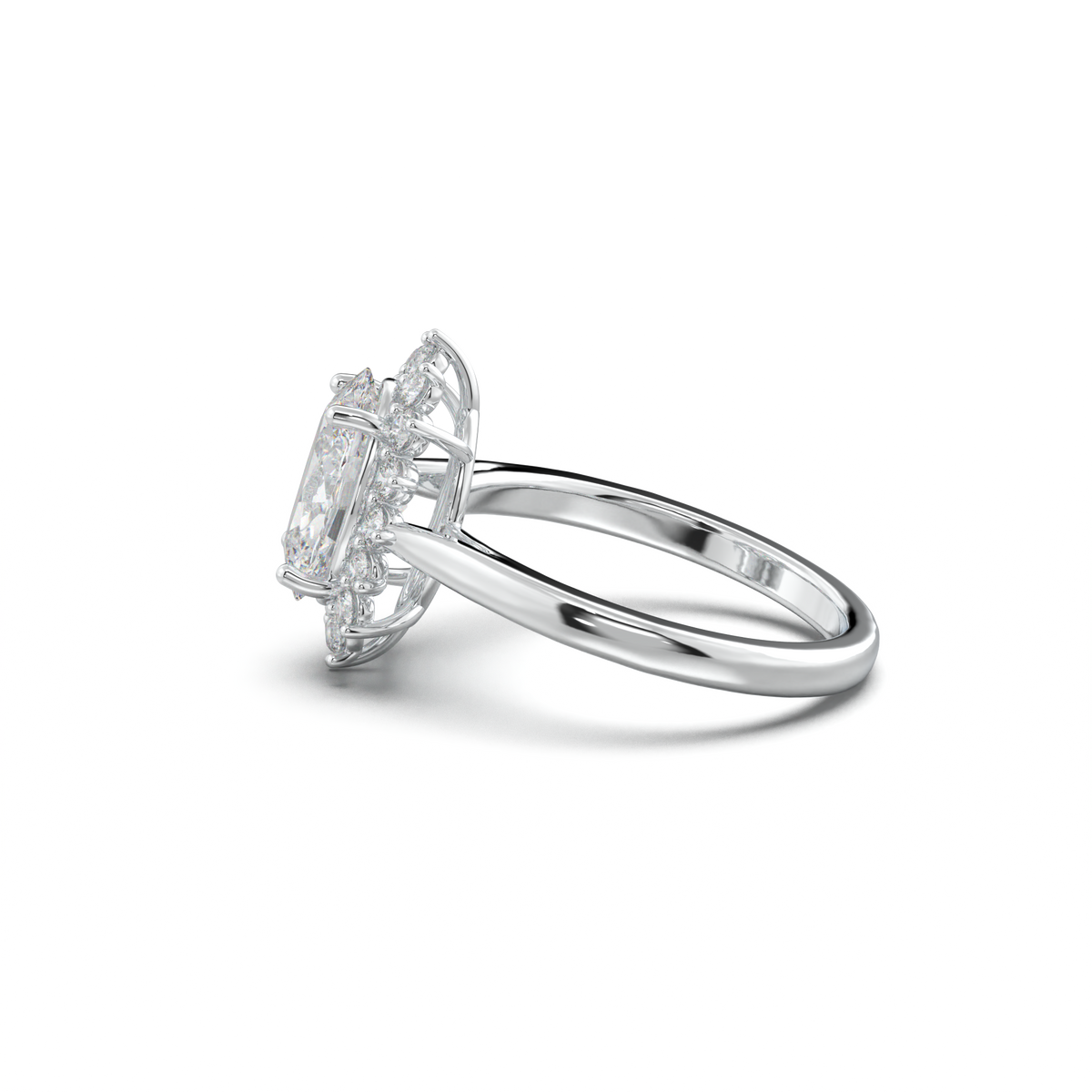 Oval Halo Engagement Ring