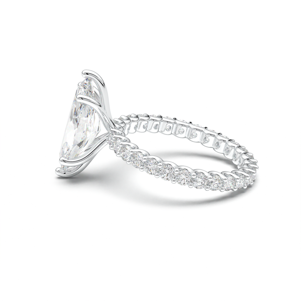 Marquise Pavé Engagement Ring