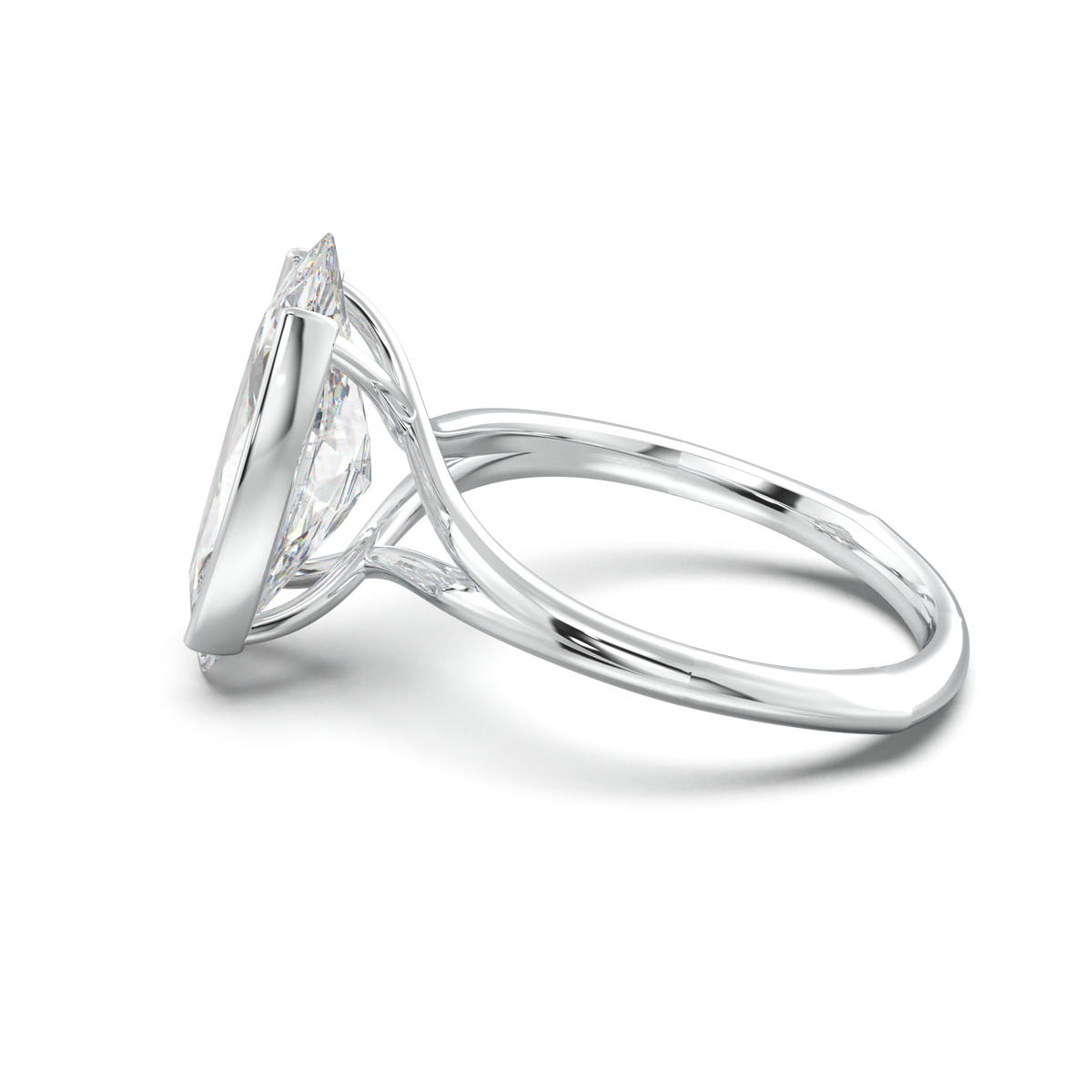 Moval Halo Pavé Engagement Ring