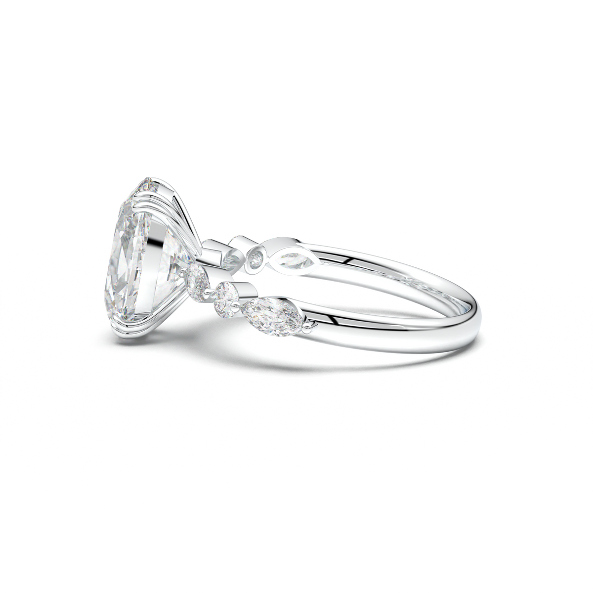 Oval Mixed-Shape Engagement Ring