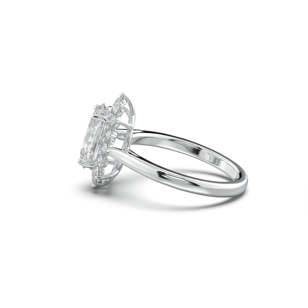 Oval Halo Engagement Ring