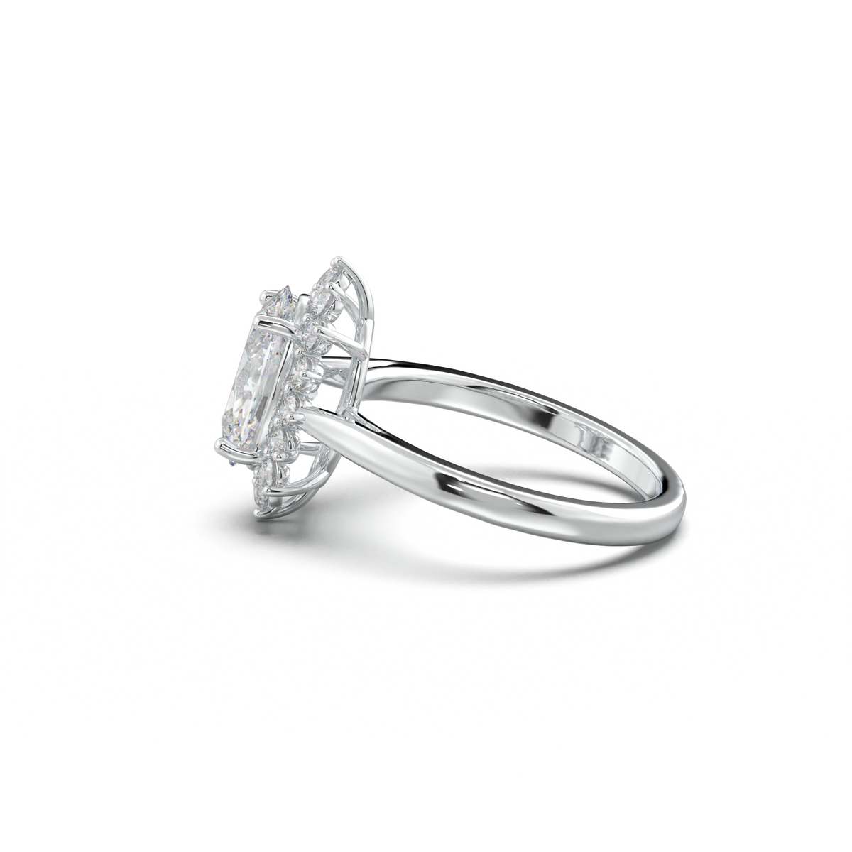 Oval Halo Engagement Ring