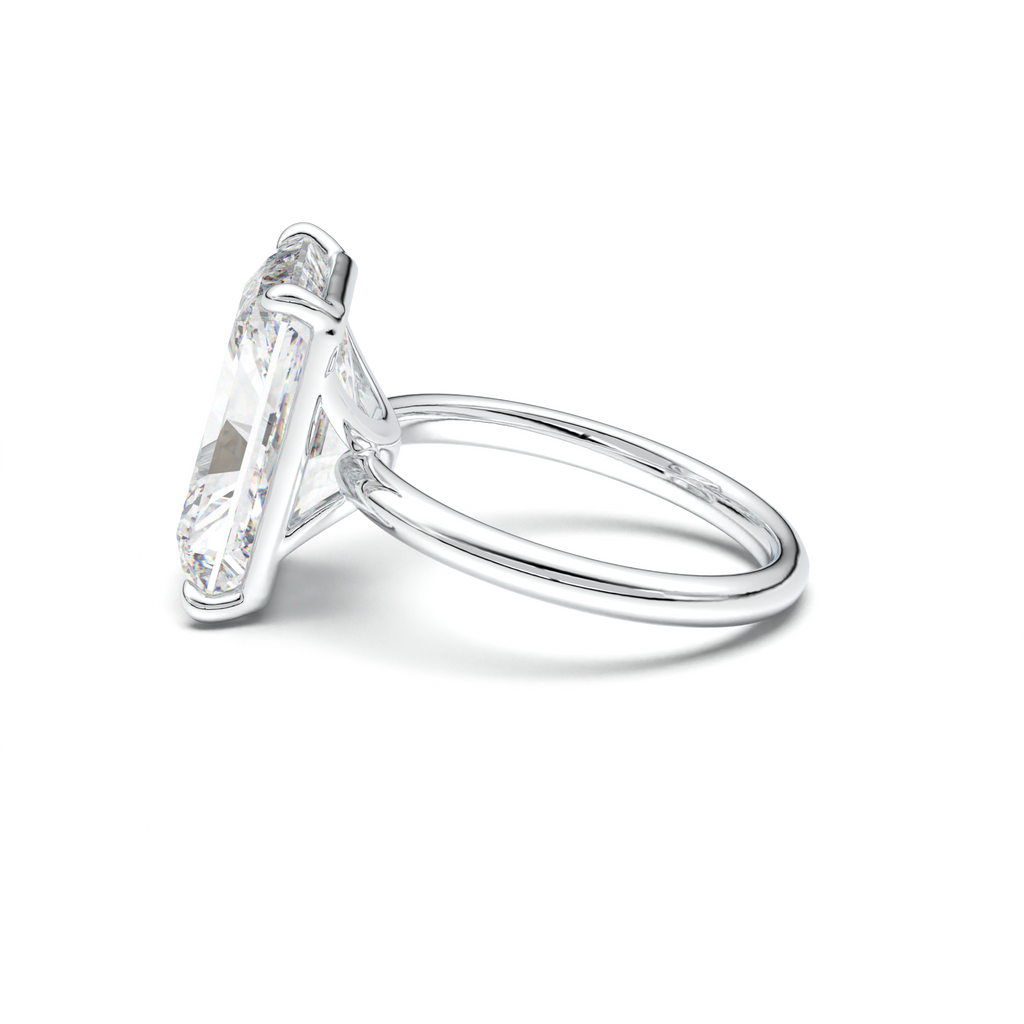 Radiant Solitaire Horseshoe Setting Engagement Ring