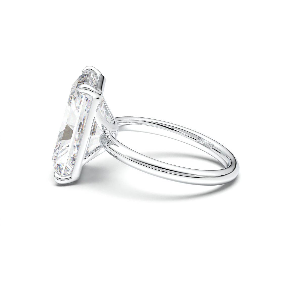 Radiant Solitaire Horseshoe Setting Engagement Ring