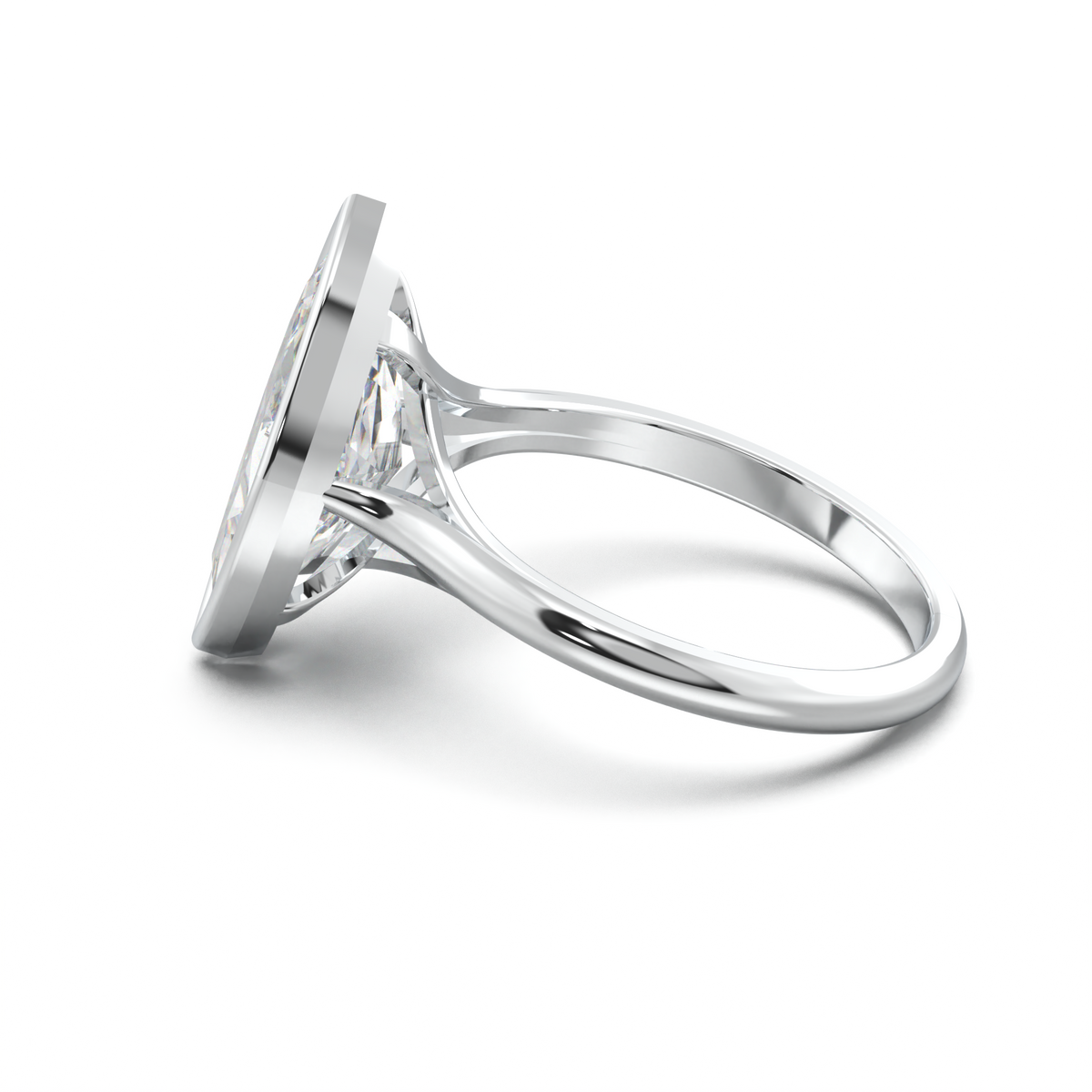 Marquise Bezel Solitaire Engagement Ring
