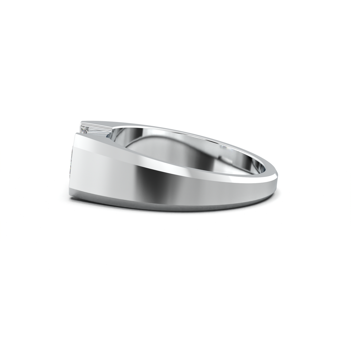 East-West Emerald Men's Ring